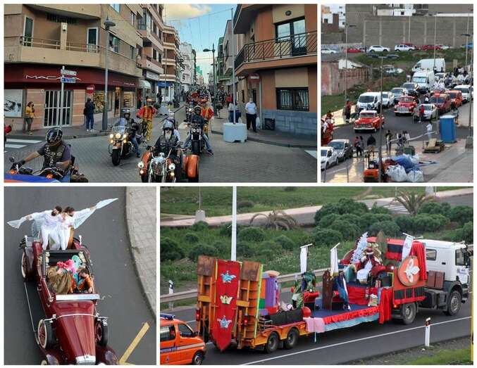 Imágenes de la comitiva real a su paso por calles del casco urbano/TA.